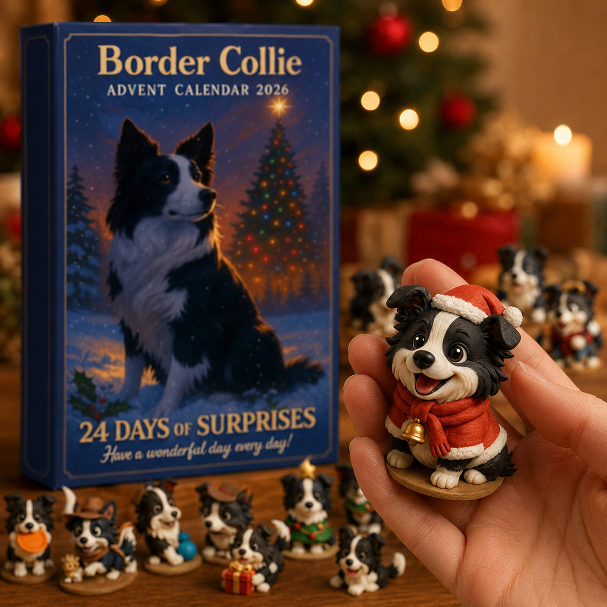 German Shepherd Advent Calendar and festive miniature character collection