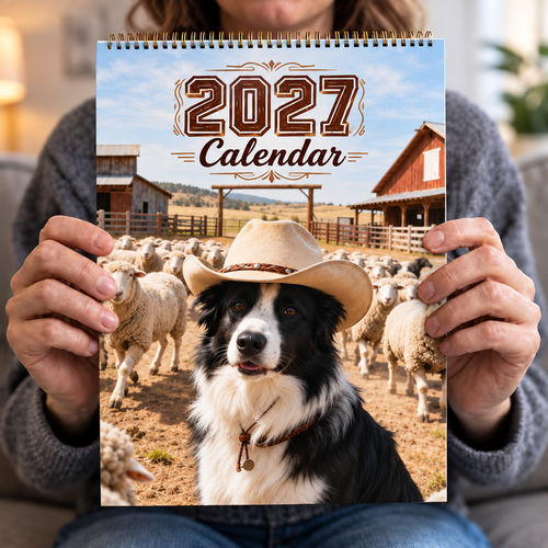 🐶 Cowboy Border Collie 2027 Calendar