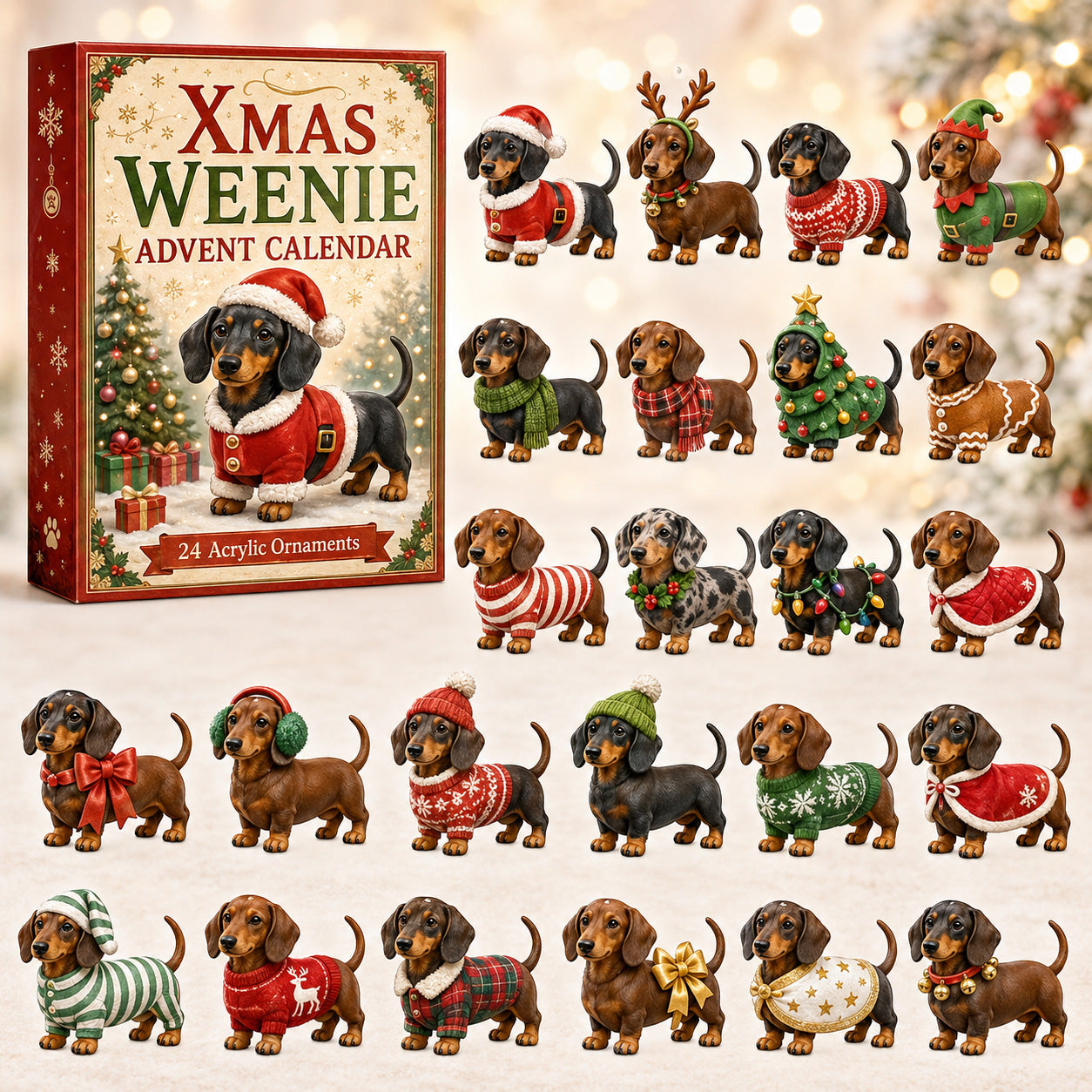 🎄 2026 Christmas Dachshund Advent Calendar