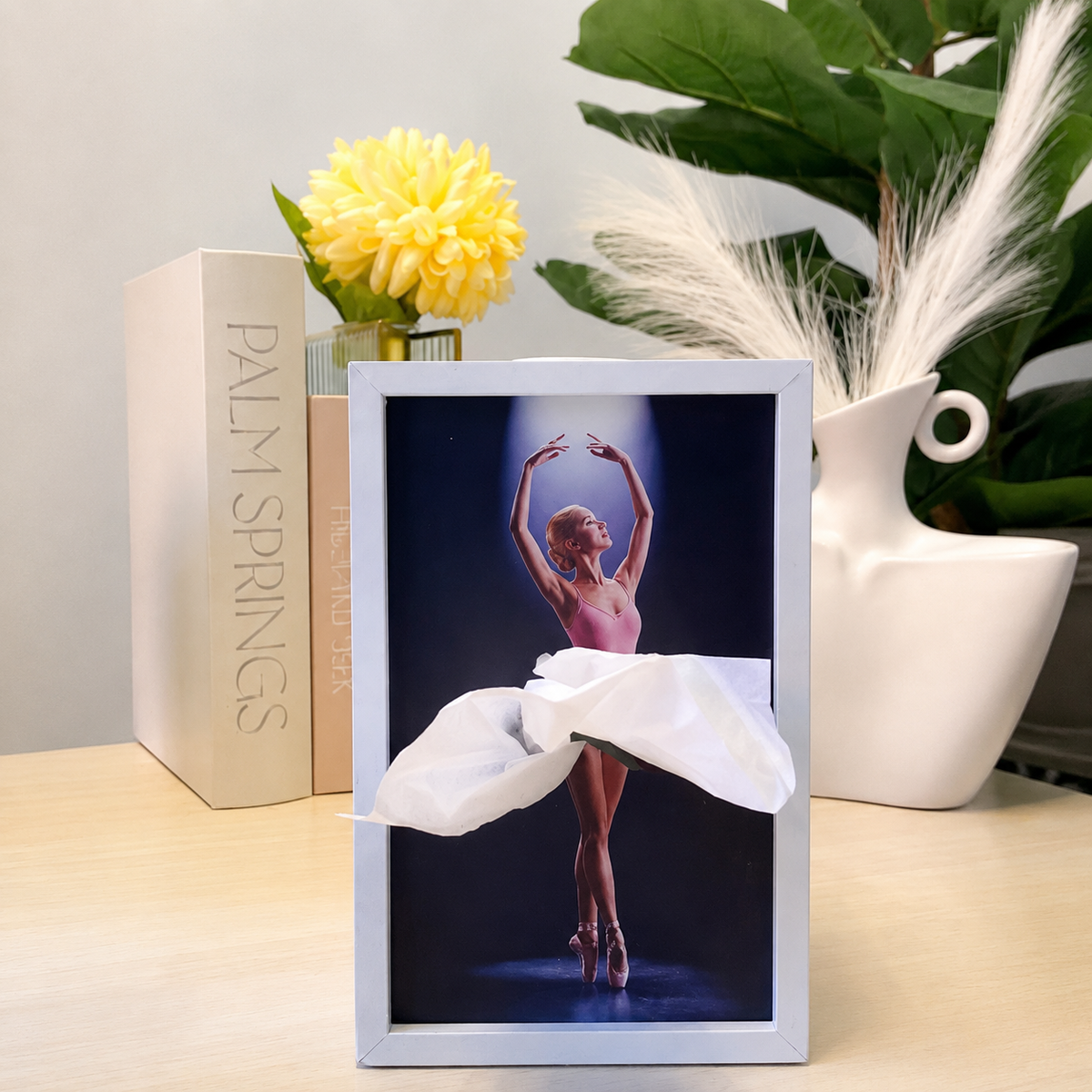Ballet Dancer Wooden Tissue Box Holder