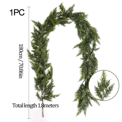 🎄 Real-Touch Cedar Garland – Lush Christmas Greenery