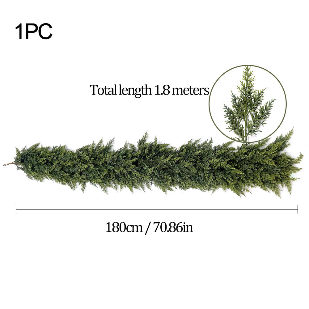 🎄 Real-Touch Cedar Garland – Lush Christmas Greenery