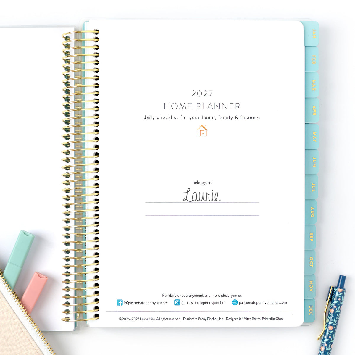 2027 wildflower home planner belongs to page