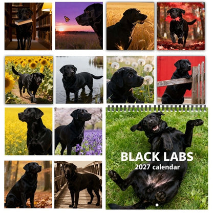 🐕‍🦺2027 Cute Black Labs Calendar