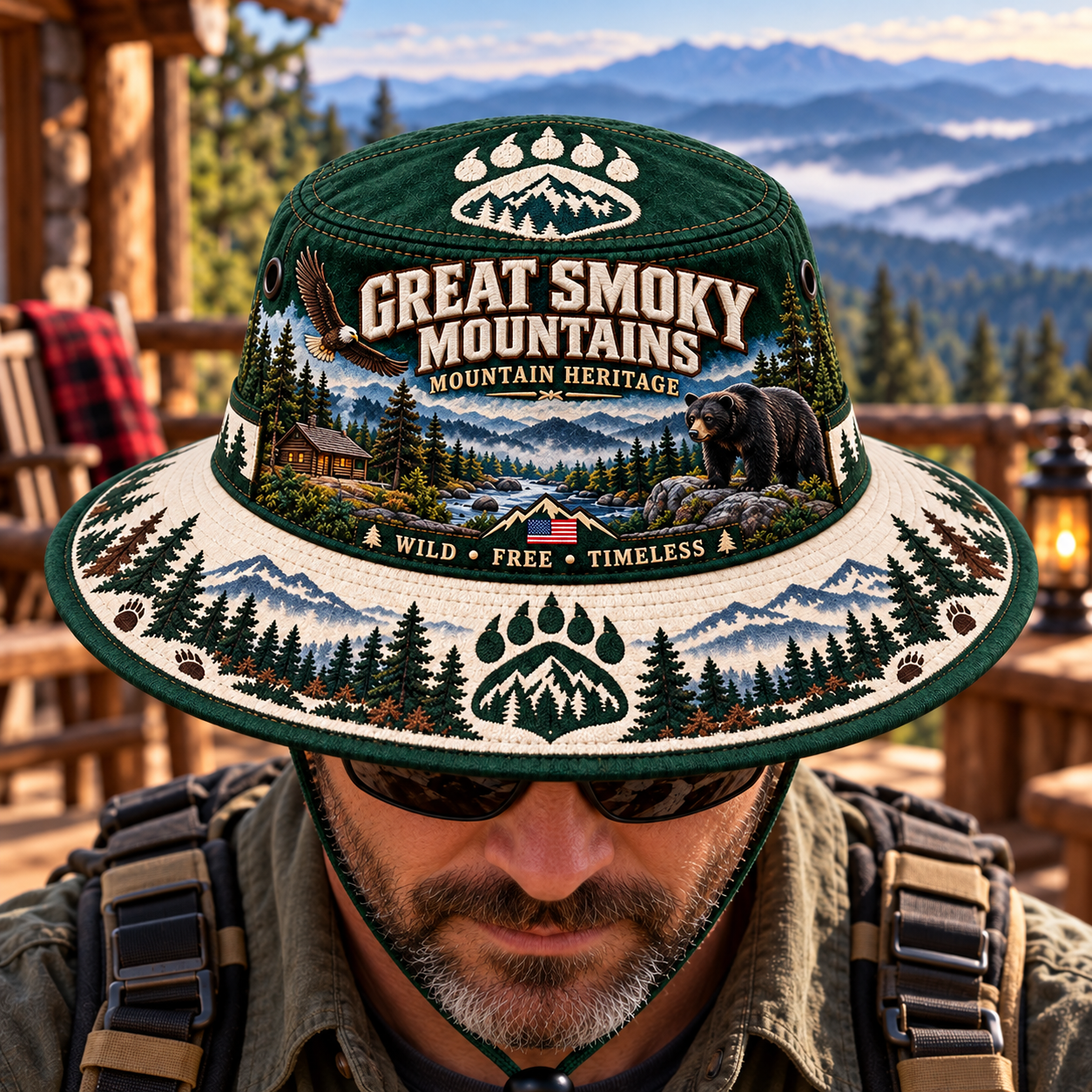 Black Great Smoky Mountains boonie hat