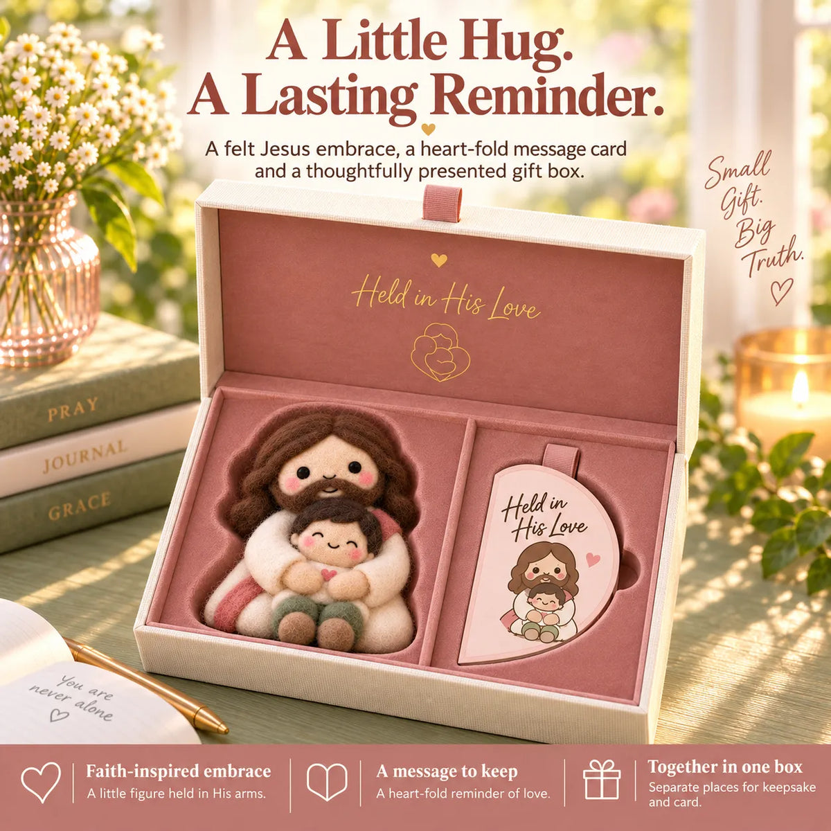 ⏳ Last Day 49% OFF – ✝️👼Faith-Inspired Felt Keepsake Gift Set | 6 Meaningful Designs with Matching Message Card & Gift Box 🎁