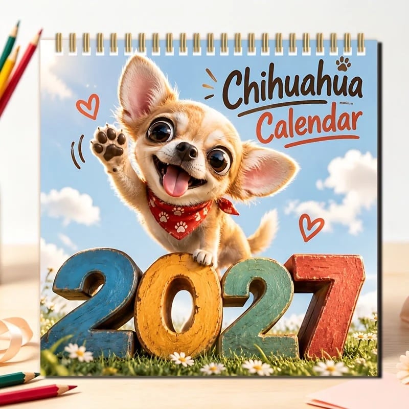 🐕2027 New Chihuahua Wall Calendar🔥
