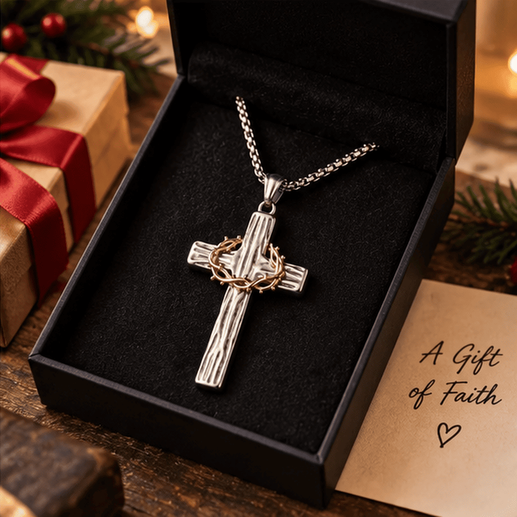✝️100% Handmade Crown Of Thorns Cross Necklace(𝐃𝐚𝐧𝐢𝐞𝐥 𝐁𝐫𝐨𝐨𝐤𝐬 𝐇𝐚𝐧𝐝𝐦𝐚𝐝𝐞®)
