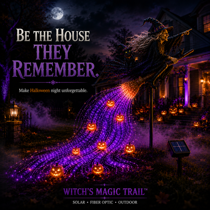 🎃 HALLOWEEN MAGIC SALE  50% OFF - Witch’s Magic Trail ✨ Solar Fiber Optic Yard Light