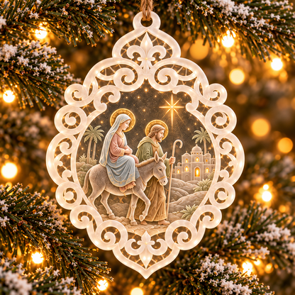 ✝️👼6-Piece Nativity Christmas Ornaments – Holy Family, Three Wise Men & Angels