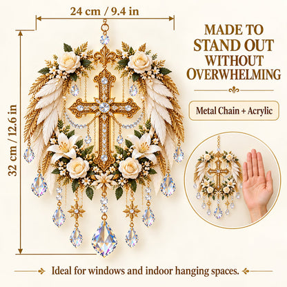 ✝️3D Christian Crystal Suncatcher | 5 Faith-Inspired Window Designs with Cascading Rainbow Crystals ✨