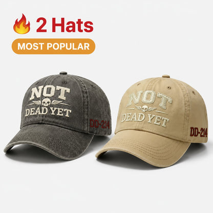 💥Flash Sale – Up to 50% Off! 🧢NOT DEAD YET Veteran Dad Hat