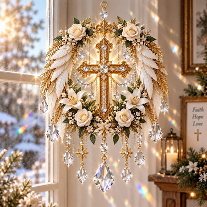 ✝️3D Christian Crystal Suncatcher | 5 Faith-Inspired Window Designs with Cascading Rainbow Crystals ✨