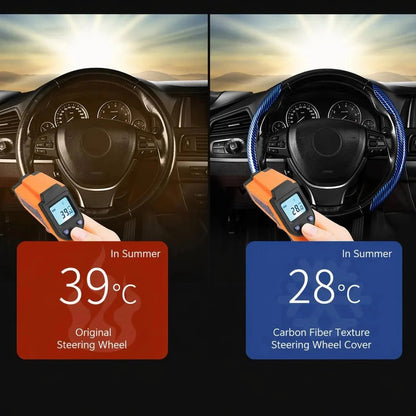 🎉Non-Slip Half Cover Car Steering Wheel Protector | Easy Clip On Installation