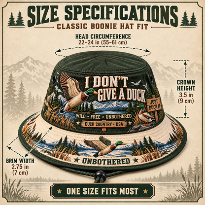 🦆🌲 I Don’t Give a Duck Boonie Hat — Wild, Free & Unbothered