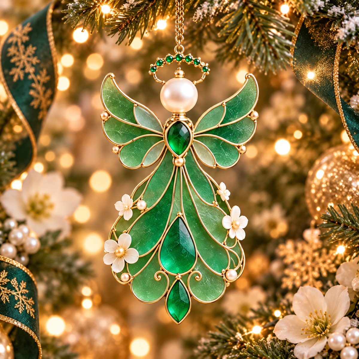 ✨👼12-Month Birthstone Angel Ornament Collection – Stained Glass Christmas Tree Decorations & Meaningful Keepsake Gifts