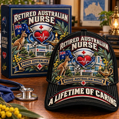 👩‍⚕️💖 “A Lifetime of Caring” Retired Australian Nurse Commemorative Cap| Cotton-Poly Blend • Detailed Embroidery • Adjustable Fit