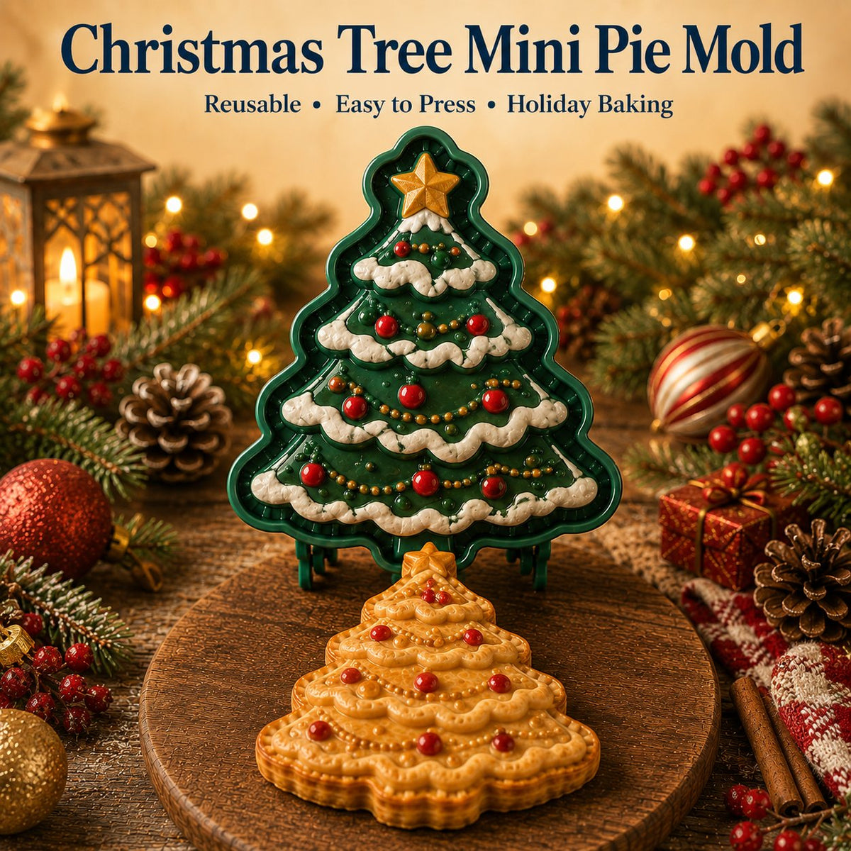 🔥Only $7.99 Last Day Promotion!✨ 🎄16-Design Christmas Mini Pie Mold Collection 🥧