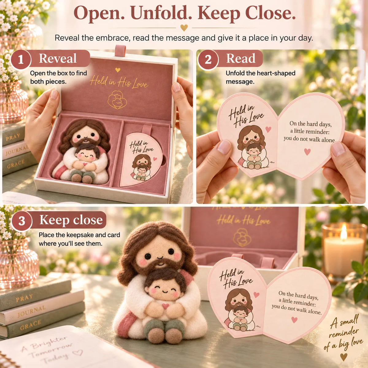 ⏳ Last Day 49% OFF – ✝️👼Faith-Inspired Felt Keepsake Gift Set | 6 Meaningful Designs with Matching Message Card & Gift Box 🎁
