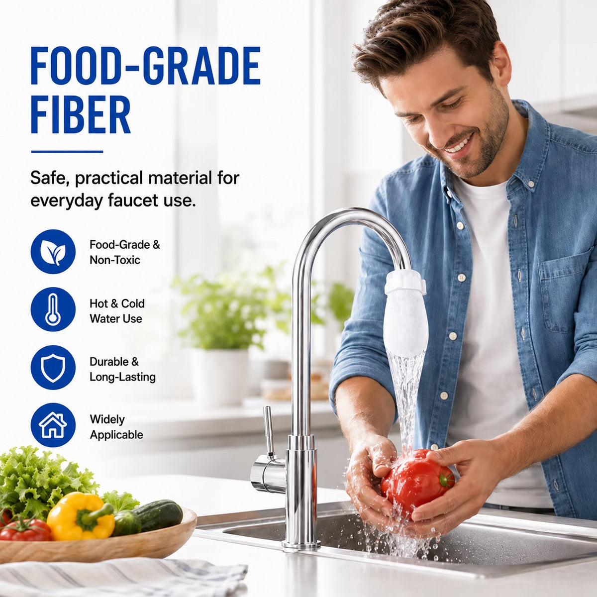 🚰 100 Pack Faucet Filter Bags – Cleaner Water, Less Splash, No Tools Needed