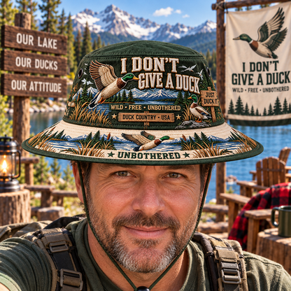 🦆🌲 I Don’t Give a Duck Boonie Hat — Wild, Free & Unbothered