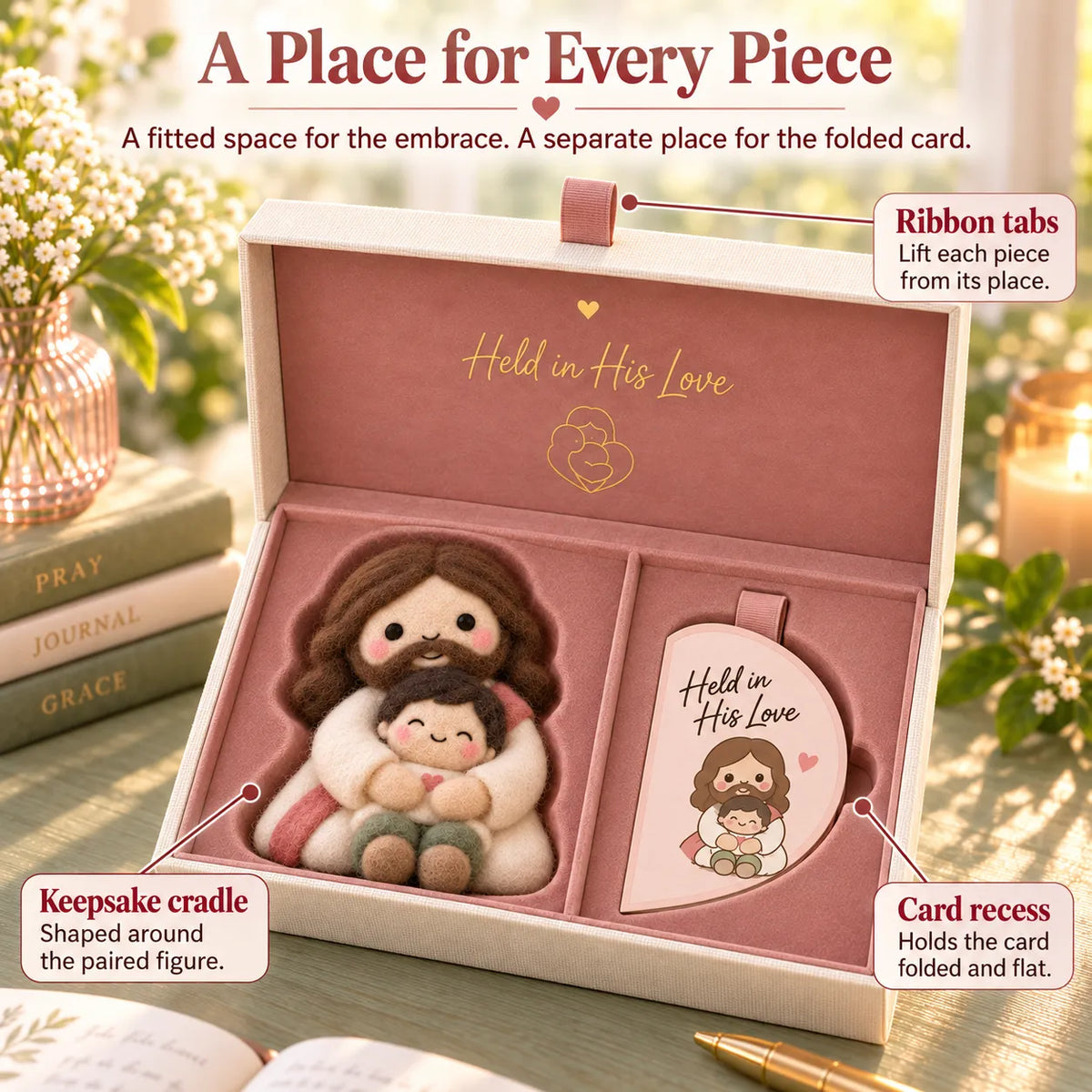 ⏳ Last Day 49% OFF – ✝️👼Faith-Inspired Felt Keepsake Gift Set | 6 Meaningful Designs with Matching Message Card & Gift Box 🎁