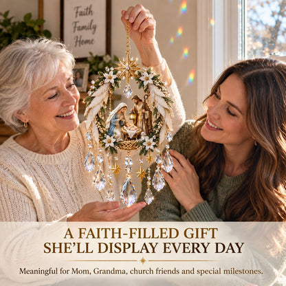 ✝️3D Christian Crystal Suncatcher | 5 Faith-Inspired Window Designs with Cascading Rainbow Crystals ✨