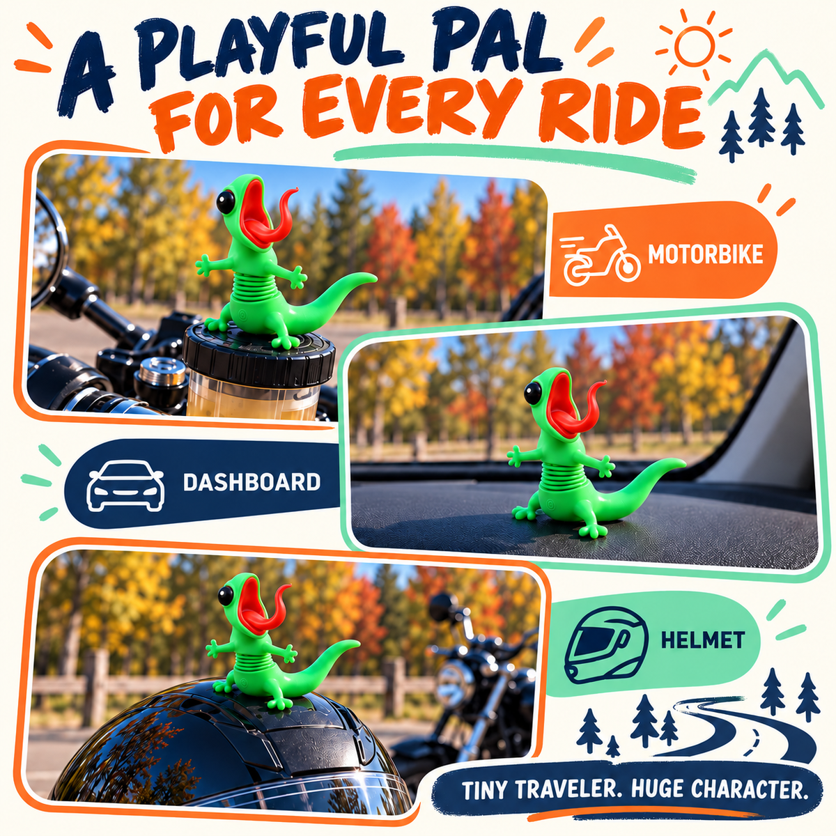 Graphic illustrating compatible ride and helmet displays