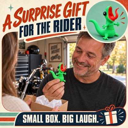 🦎🏍️ Roadside Lizard Buddy – Car & Motorcycle Decor