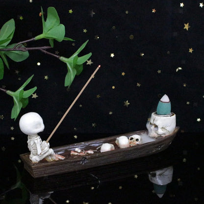 Gothic Ship Incense Holder – Nautical Home Decor Figurine