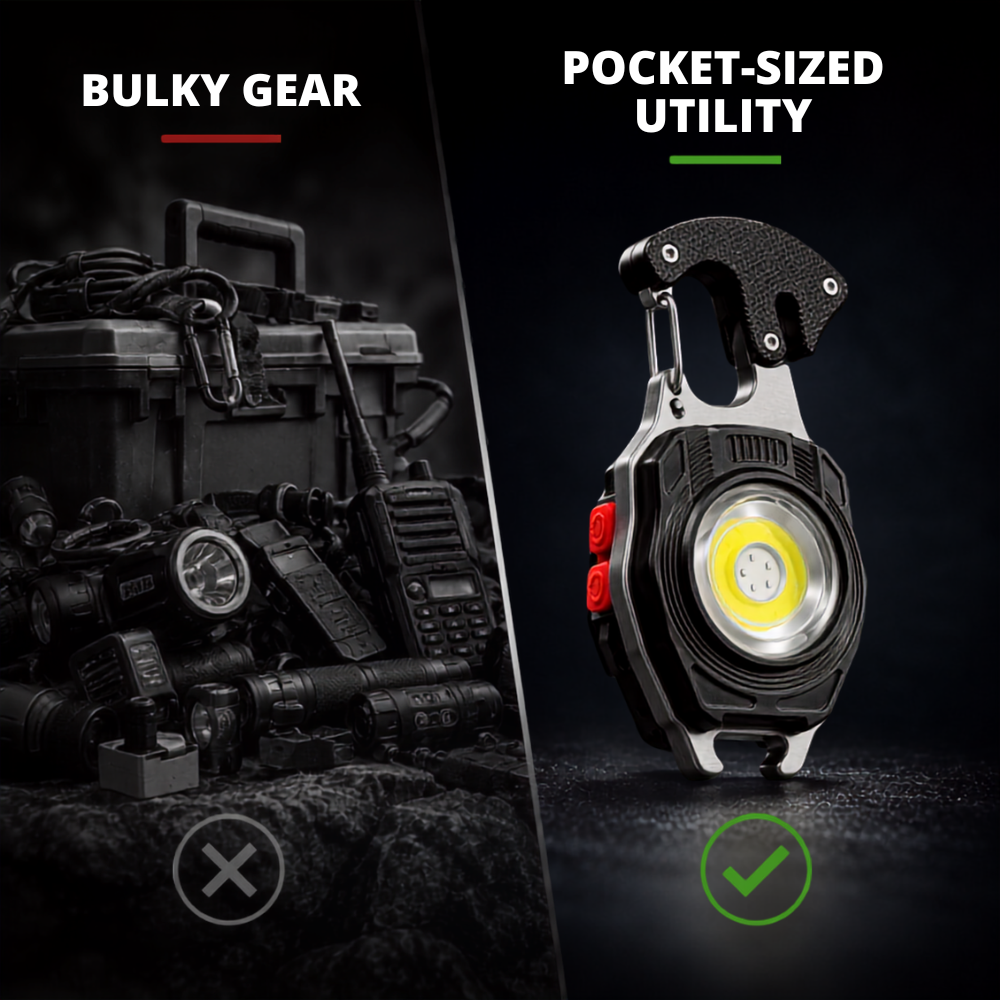 8-in-1 Multifunctional Keychain Flashlight