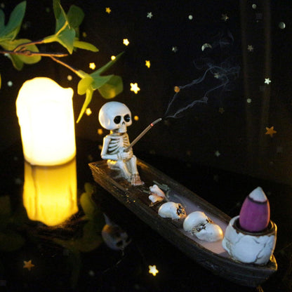 Gothic Ship Incense Holder – Nautical Home Decor Figurine
