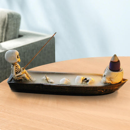 Gothic Ship Incense Holder – Nautical Home Decor Figurine
