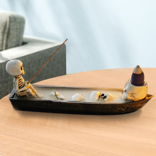 Gothic Ship Incense Holder – Nautical Home Decor Figurine