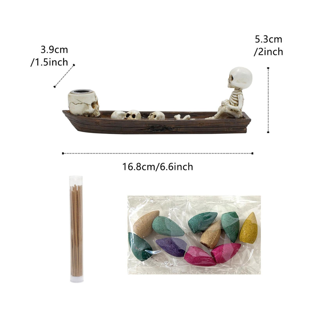 Gothic Ship Incense Holder – Nautical Home Decor Figurine