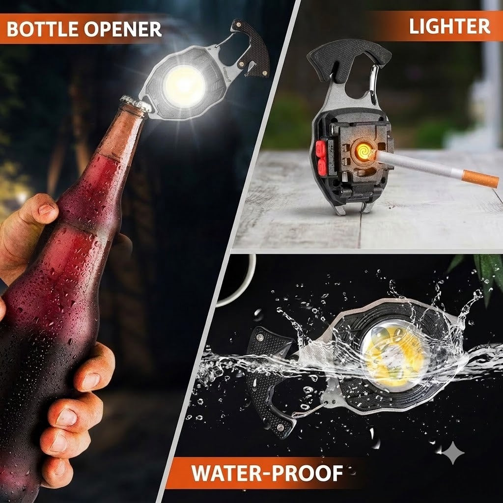 8-in-1 Multifunctional Keychain Flashlight