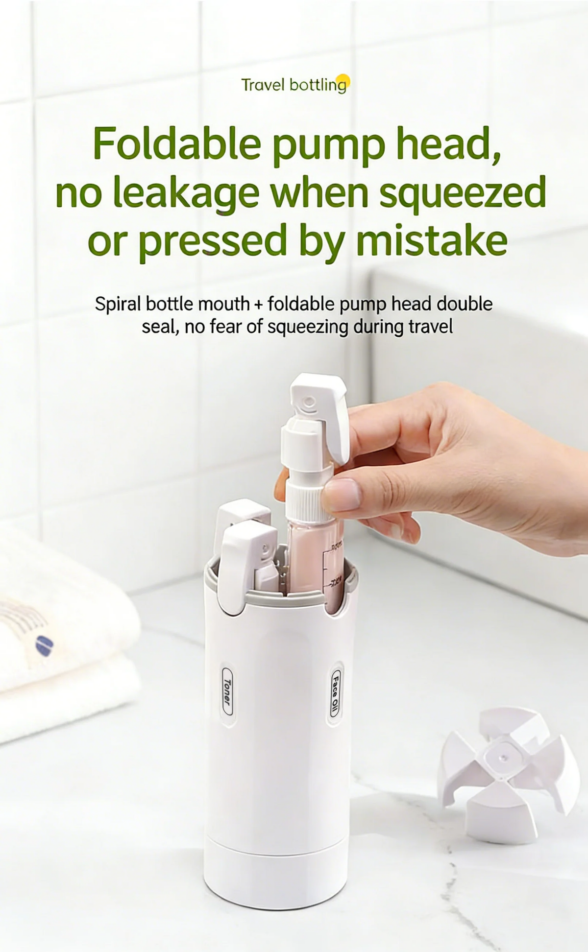 4 in 1 Travel Cosmetic Dispenser Bottle