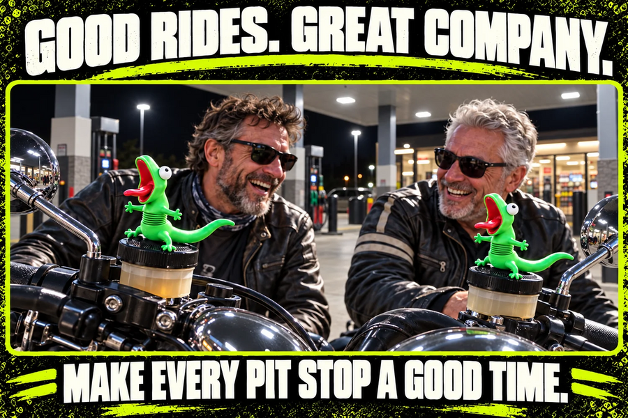 Customer product photo during a motorcycle meetup