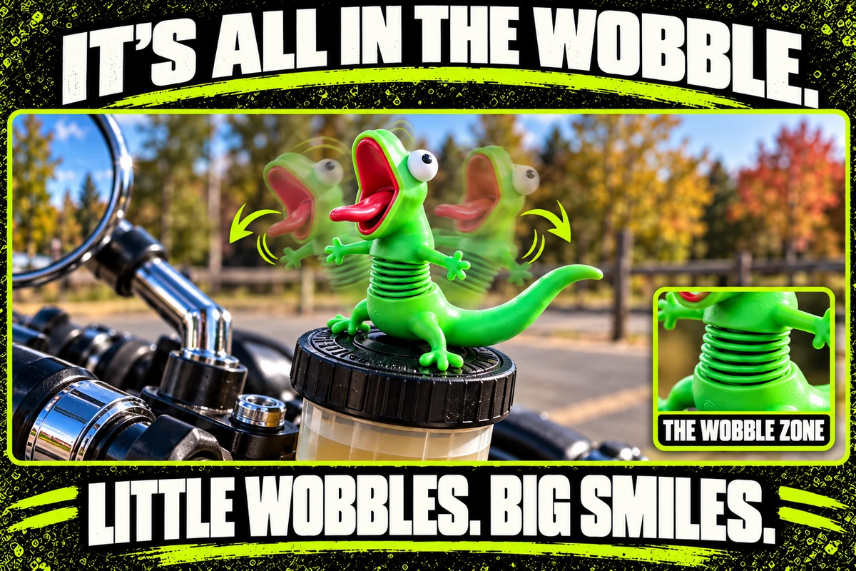 🦎🏍️ Roadside Lizard Buddy – Car & Motorcycle Decor