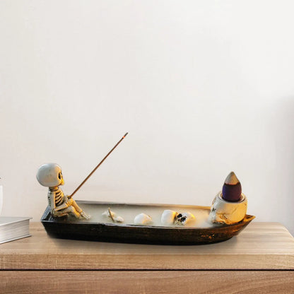 Gothic Ship Incense Holder – Nautical Home Decor Figurine