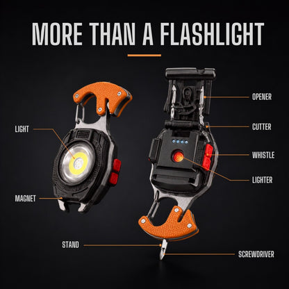 8-in-1 Multifunctional Keychain Flashlight