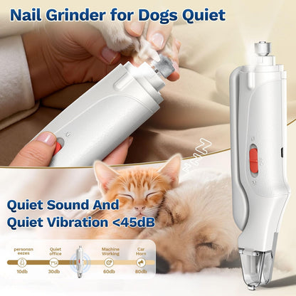 2-in-1 Pet Nail Clippers with Grinder & Dual LED Lights