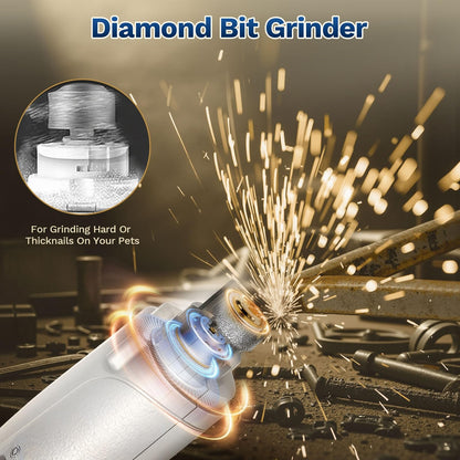 2-in-1 Pet Nail Clippers with Grinder & Dual LED Lights