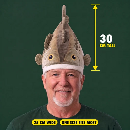 🐟 Funny 3D Fish Hat — Funny Fishing Gift for Anglers, Lake Days & Parties