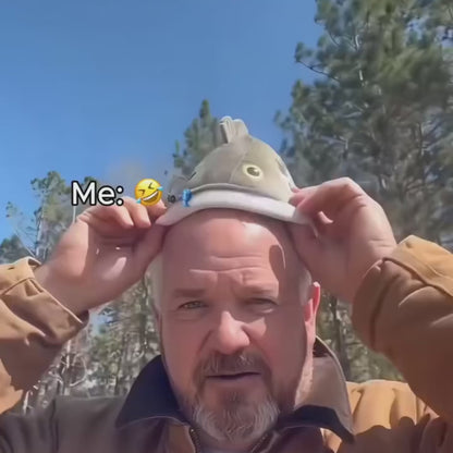 🐟 Funny 3D Fish Hat — Funny Fishing Gift for Anglers, Lake Days & Parties