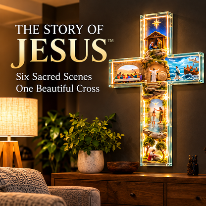 ✝️The Story of Jesus in 6 Scenes Cross Lamp