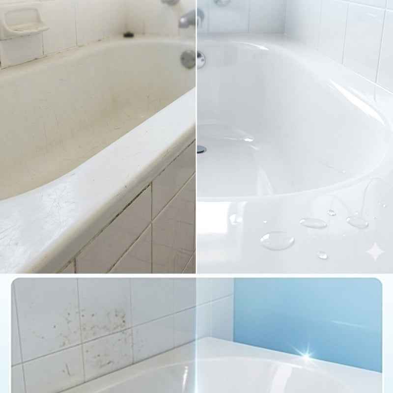 Bathroom tile and tub finish before and after refinishing