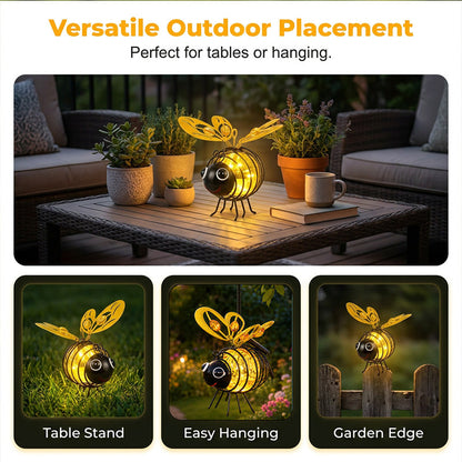 Hanging Solar Bee Light – Warm Amber Glow, Flicker-Free, Perfect for Garden Parties, Camping, or Kids’ Rooms – Spread Joy Day and Night 🌞🌜