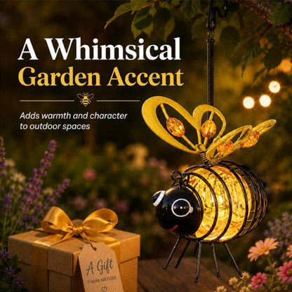 Hanging Solar Bee Light – Warm Amber Glow, Flicker-Free, Perfect for Garden Parties, Camping, or Kids’ Rooms – Spread Joy Day and Night 🌞🌜