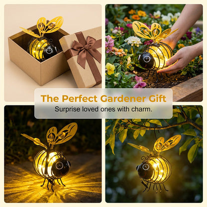 Hanging Solar Bee Light – Warm Amber Glow, Flicker-Free, Perfect for Garden Parties, Camping, or Kids’ Rooms – Spread Joy Day and Night 🌞🌜